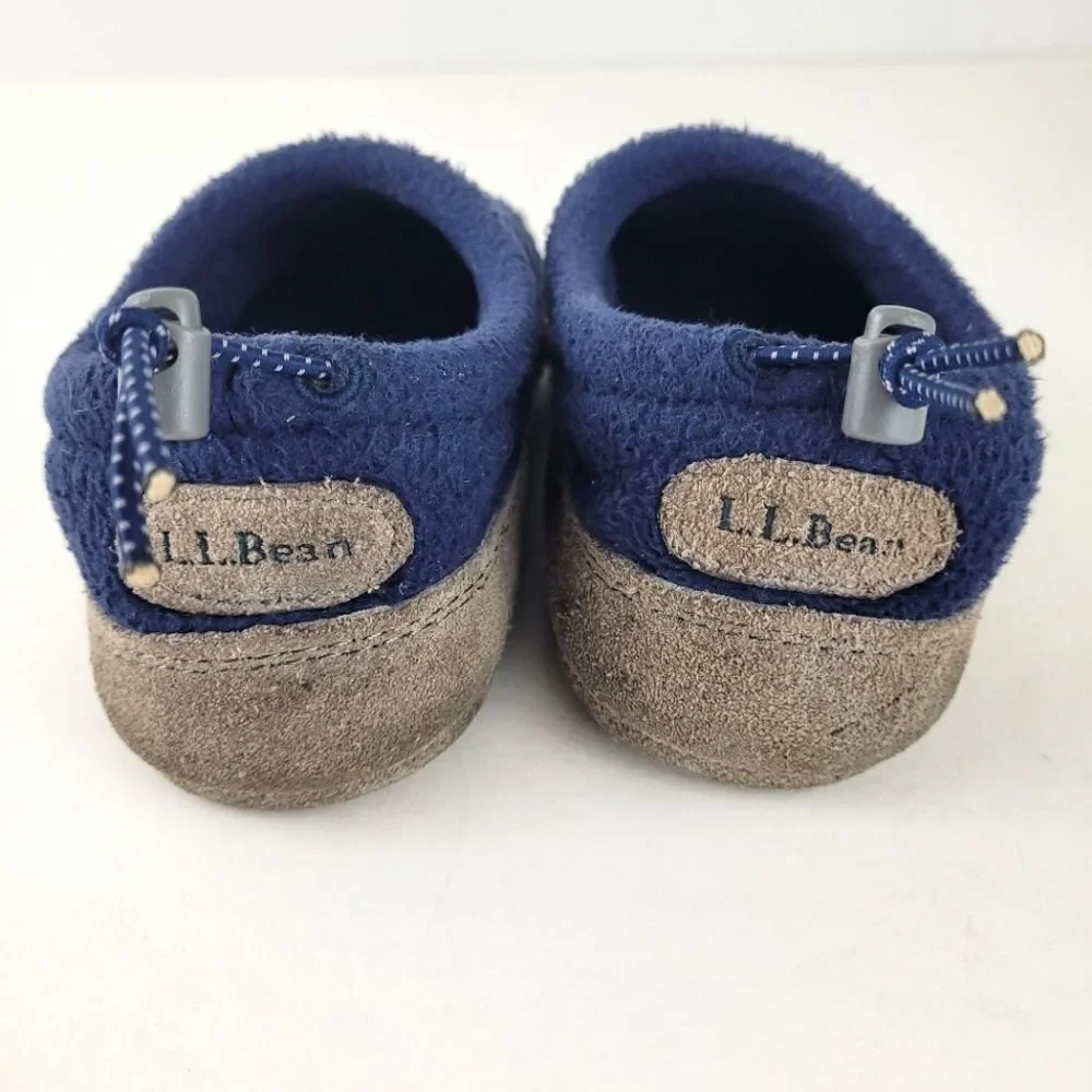 LL BEAN fleece slippers 10/11 little kids